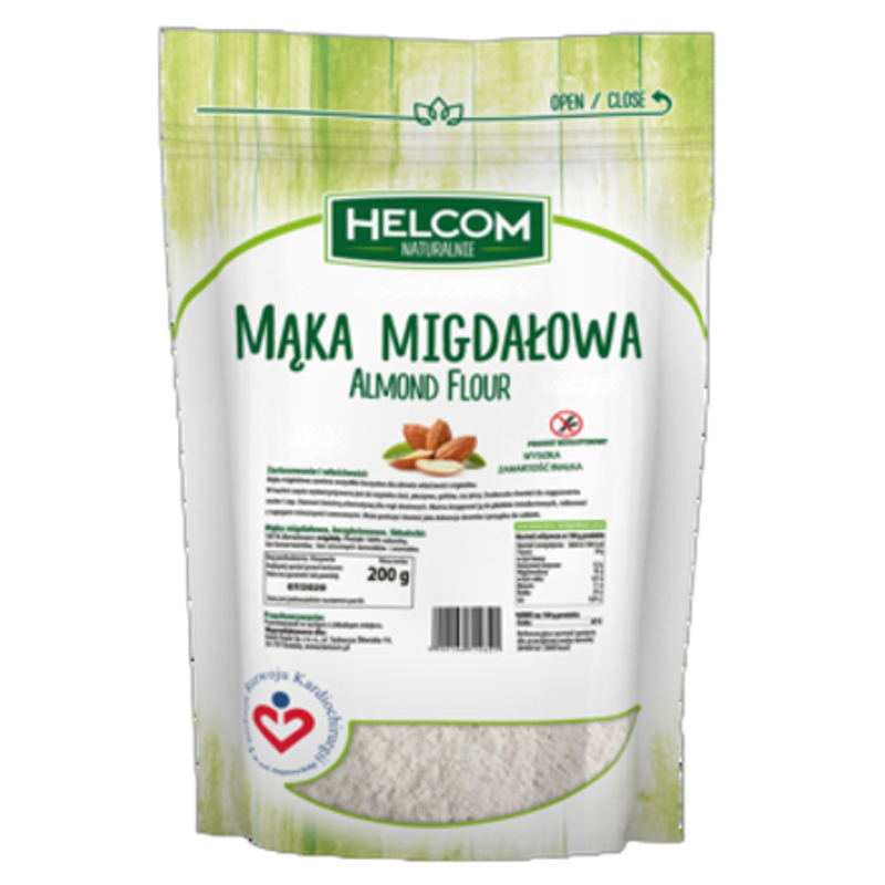 Mąka Migdałowa do Wypieków Gofrów - Witamina E Zdrowe Tłuszcze 200 g Helcom